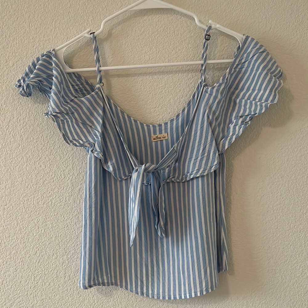Blue Off The Shoulder Tank